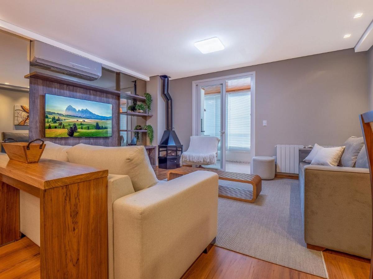 Apartament Flores Da Montanha 204C - Apto Borges De Medeiros Gramado 600 Metros Rua Coberta Zewnętrze zdjęcie