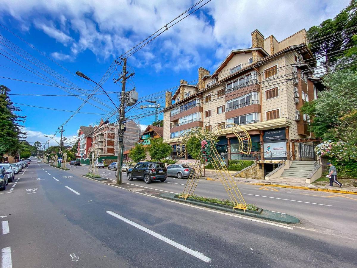 Apartament Flores Da Montanha 204C - Apto Borges De Medeiros Gramado 600 Metros Rua Coberta Zewnętrze zdjęcie